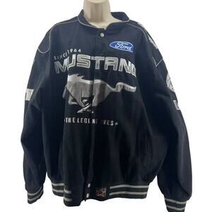 Vintage Jeff Hamilton JH Designs Ford Mustang 40th Cobra SVT Racing Jacket XL